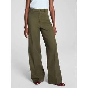 SPANX Wide Leg Pants in Olive Green